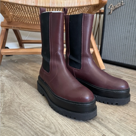 Mango platform chelsea boots genuine leather size 38 (7.5) - Picture 8 of 8